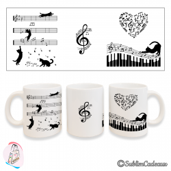 Mug « Chat & Musique »