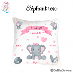 Coussin naissance "Eléphant...