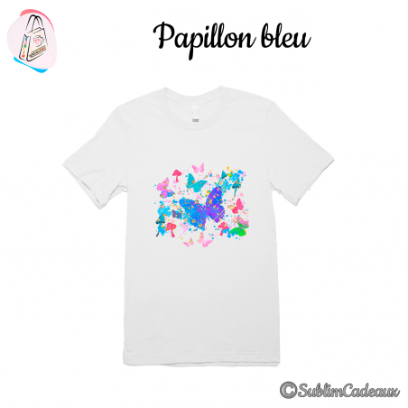 Tee-shirt "Papillon bleu"