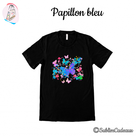 Tee-shirt "Papillon bleu"