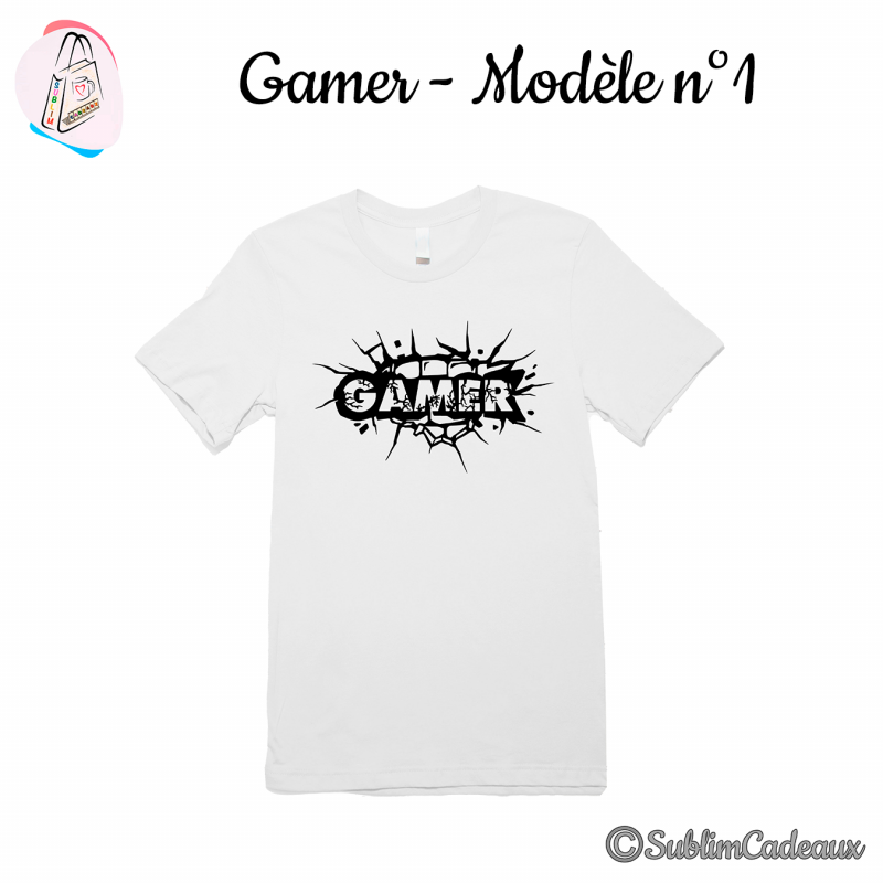 Tee-shirt "Gamer" - Modèle 1