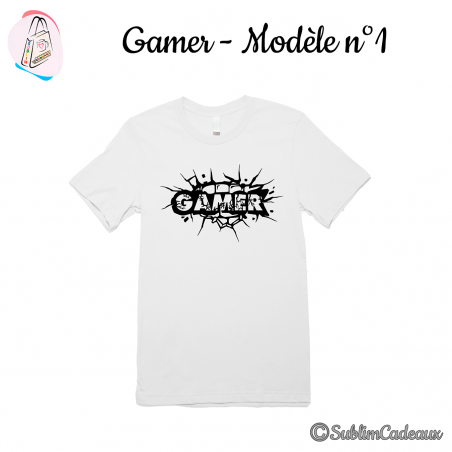 Tee-shirt "Gamer" - Modèle 1