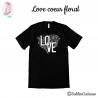 Tee-shirt "Love cœur floral"