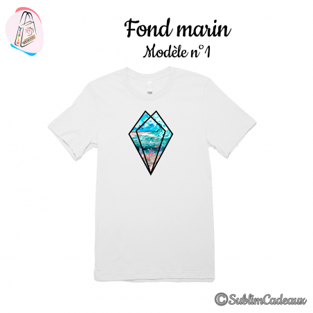 Tee-shirt "Fond marin - Modèle n°1"