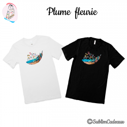Tee-shirt "Plume fleurie"