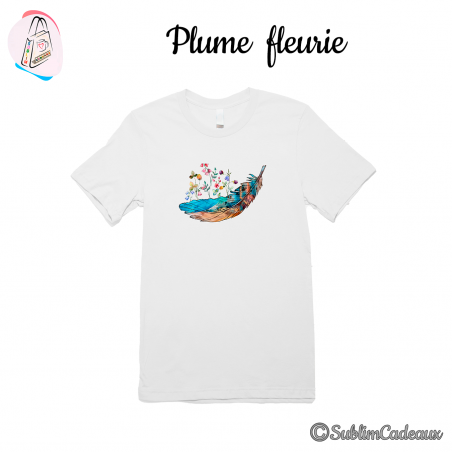Tee-shirt "Plume fleurie"