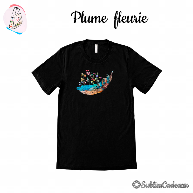 Tee-shirt "Plume fleurie"