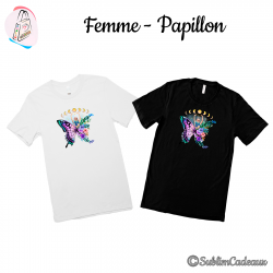 Tee-shirt "Femme - Papillon"