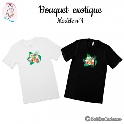 Tee-shirt "Bouquet exotique...