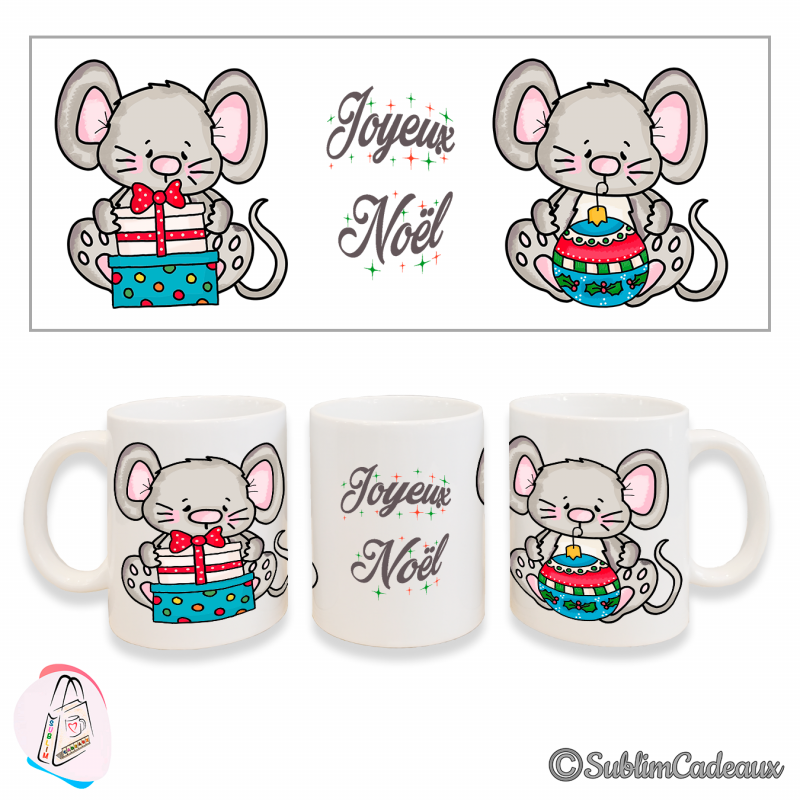Mug « Les souris de Noël » - Modèle 1