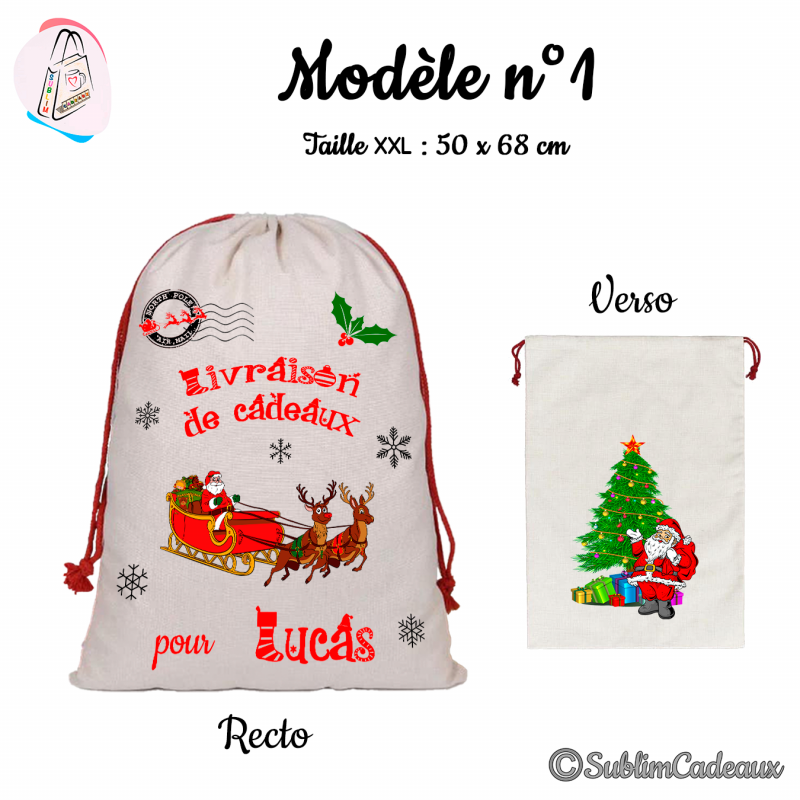 Hotte de Noël - Modèle n°1