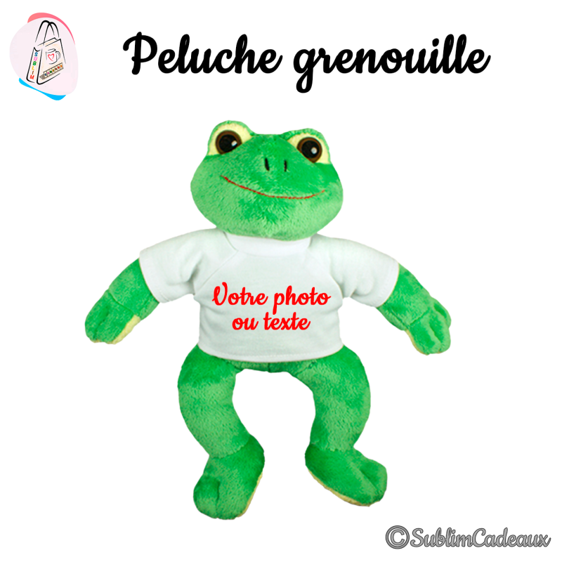 Peluche grenouille à personnaliser