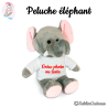 Peluche éléphant à personnaliser