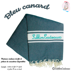 Fouta - Bleu canard