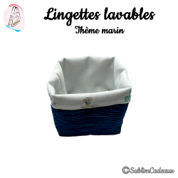 Panier et/ou lingettes lavables : Eléphant marin