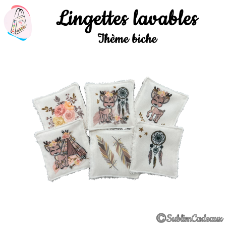 Panier et/ou lingettes lavables : Biche bohème