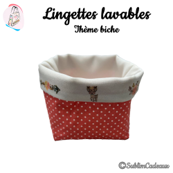 Panier et/ou lingettes lavables : Biche bohème