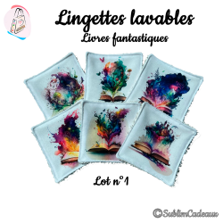 Panier et/ou lingettes lavables : Livres fantastiques