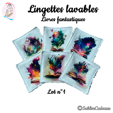 Panier et/ou lingettes lavables : Livres fantastiques