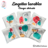 Lingettes lavables : Visages abstraits