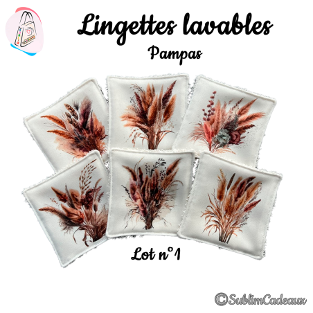 Lingettes lavables : Pampas