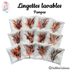 Lingettes lavables : Pampas