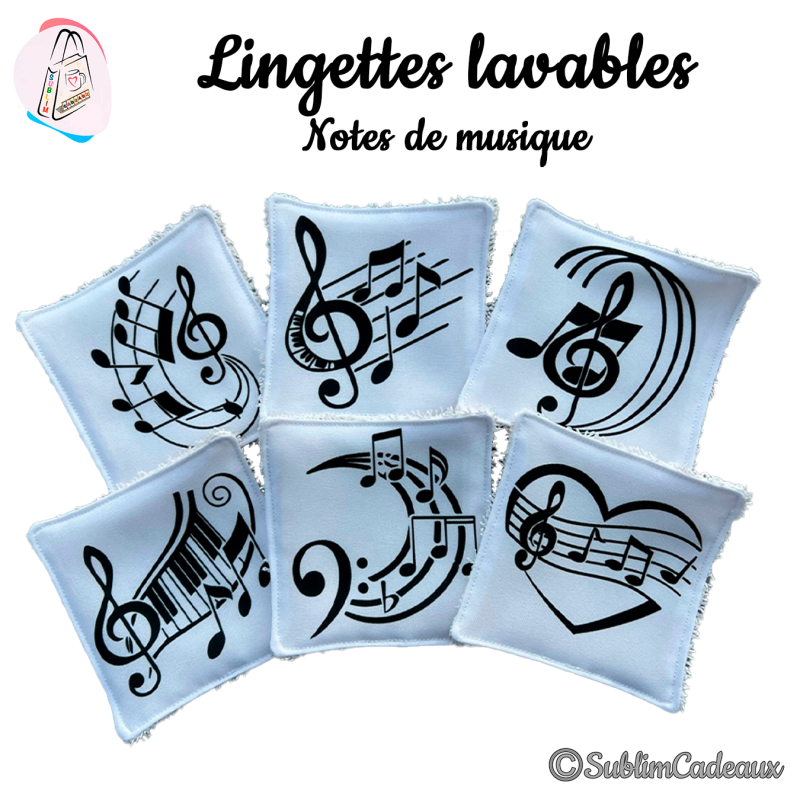 Panier et/ou lingettes lavables : Fan de musique