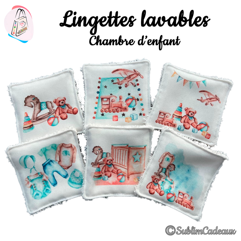 Lingettes lavables : Chambre d'enfant