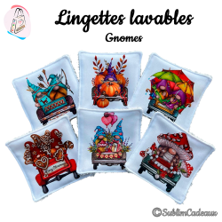 Lingettes lavables : Gnomes