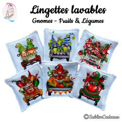 Lingettes lavables : Gnomes...