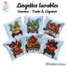 Lingettes lavables : Gnomes - Fruits et Légumes