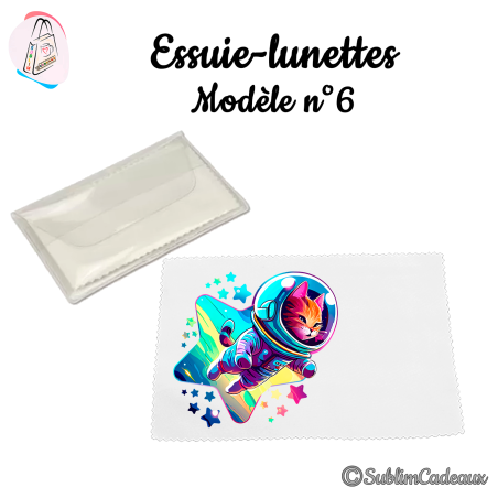Essuie-lunettes "Chat dans l'espace"