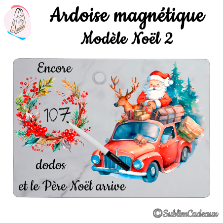 Ardoise magnétique - Noël - Modèle 2