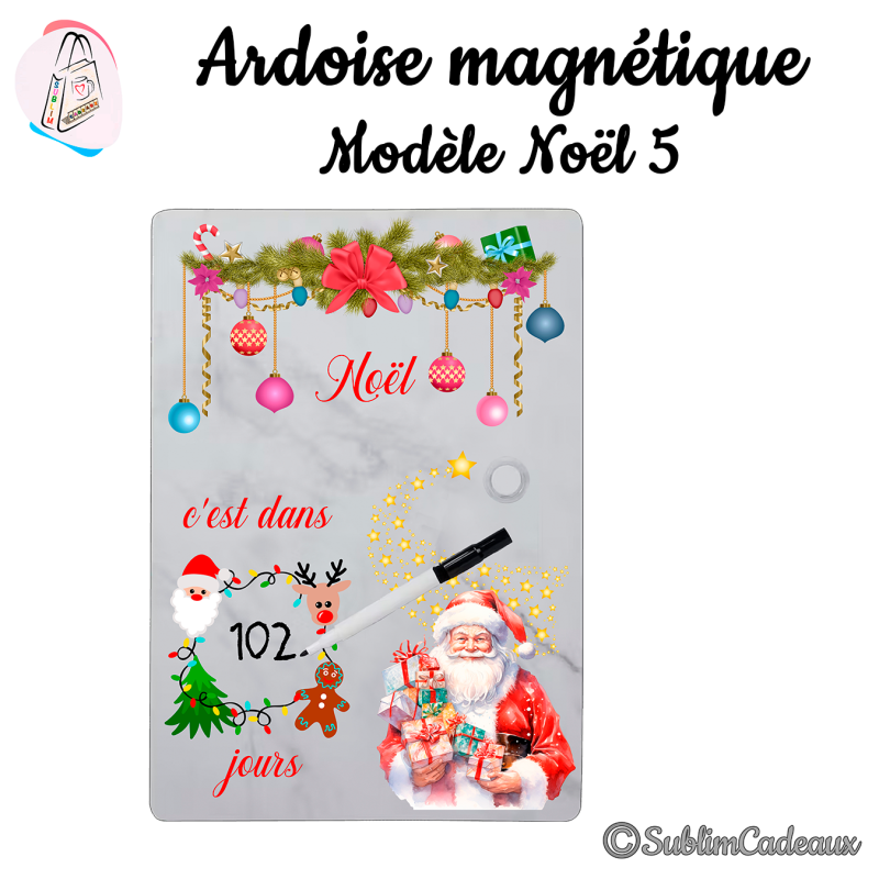 Ardoise magnétique - Noël - Modèle 5