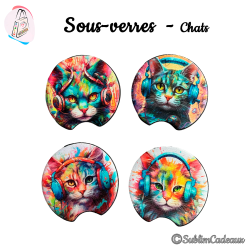 Dessous de verre : Chat music