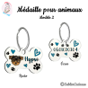 Médaille animaux : Forme os - Modèle 2
