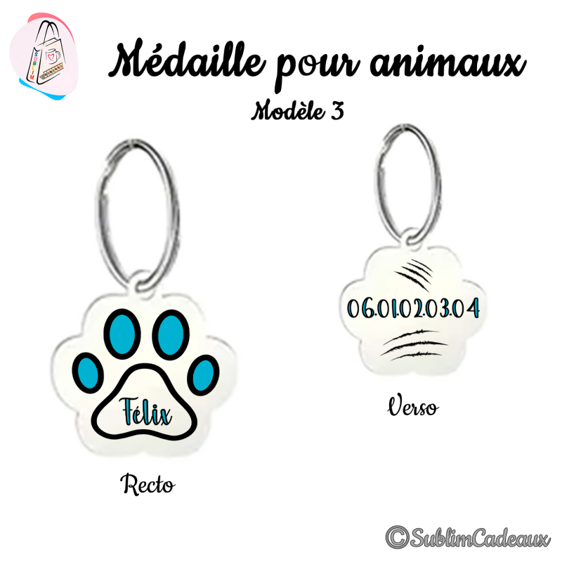 Médaille animaux : Forme de patte