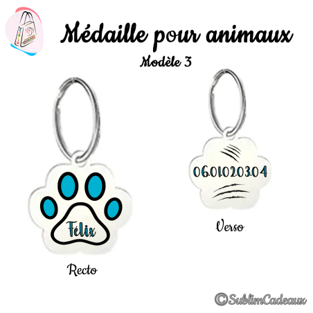 Médaille animaux : Forme de patte