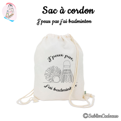 Sac à cordon : Badminton