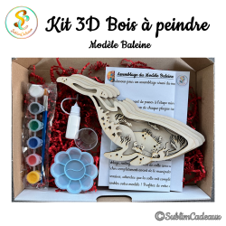 Kit 3D bois à peindre -...