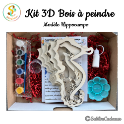Kit 3D bois à peindre -...