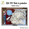 Kit 3D bois à peindre - Licorne