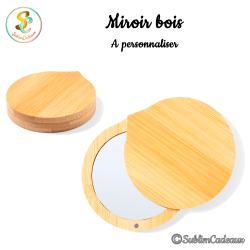Miroir bois à personnaliser
