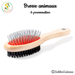 Brosse animaux à personnaliser