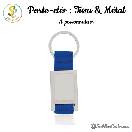 Porte-clés : Tissu métal