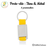 Porte-clés : Tissu métal