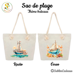 Sac de plage - Thème bateaux
