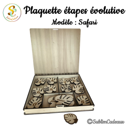 Pancarte évolutive safari personnalisée – Suivi des moments clés de bébé