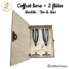 Coffret en forme de livre avec 2 flûtes - Toi & Moi