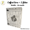 Coffret en forme de livre avec 2 flûtes - Les mariés